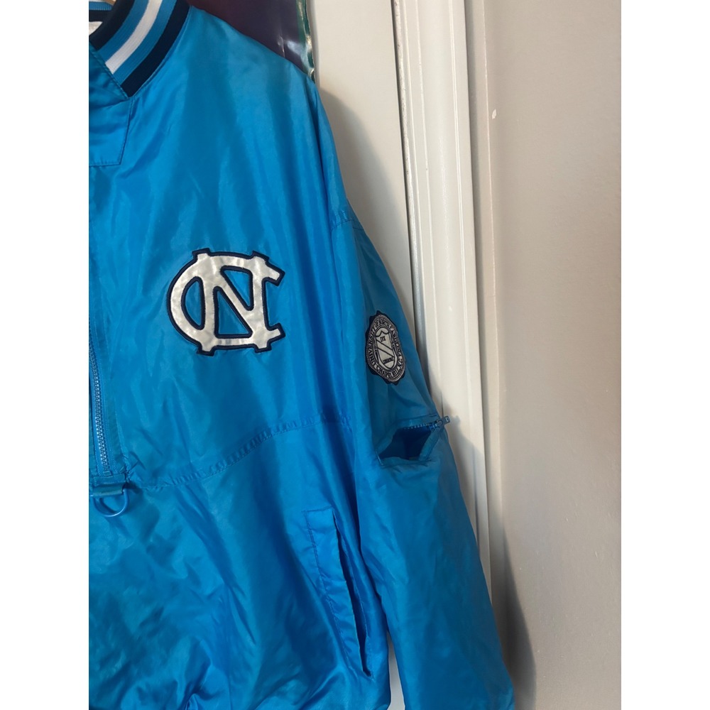 Vintage Pro Player UNC Tar Heels Half Zip Windbreaker Jacket Blue Mens XL - Picture 7 of 9